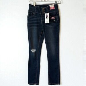 Vanilla Star Girls Skinny High Rise Adjustable Waistband Jeans Size 12‎ NWT